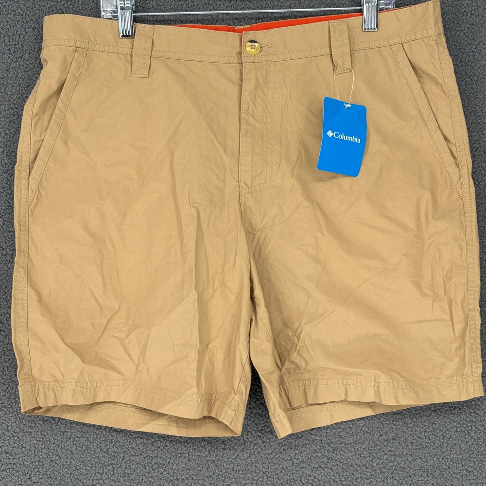 Columbia Mens 36 Tan Khaki Cotton Casual Outdoor Shorts AM4471 8L NWT